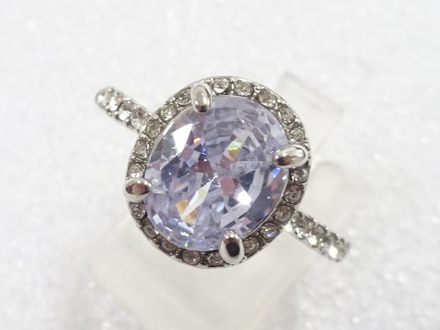 JAPANESE KIMONO / ANTIQUE CRYSTAL RING (SIZE 19.5)